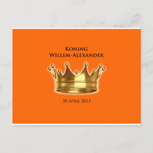 Koning Willem-Alexander Briefkaart (Voorkant)