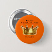 Koning Willem-Alexander Ronde Button 5,7 Cm (Voorkant /achterkant)