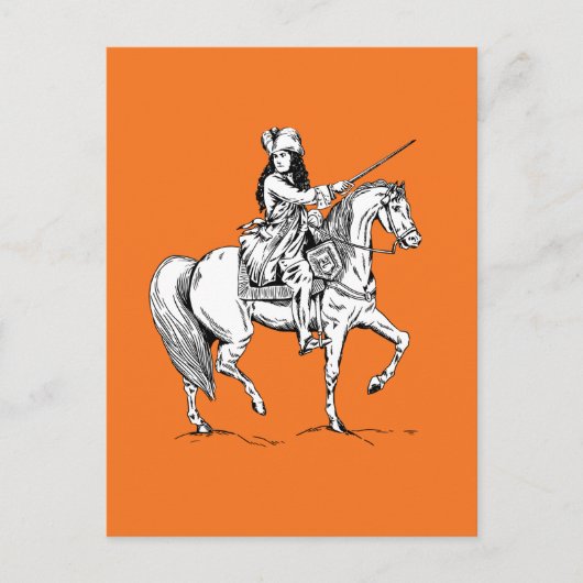 Koning William van Sinaasappel Briefkaart (Voorkant)