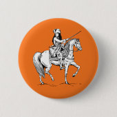 Koning William van Sinaasappel Ronde Button 5,7 Cm (Voorkant)
