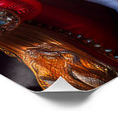 Koning Winnie de Bulldog op zijn troon Perfect Poster (Hoek)