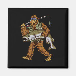 Koning Zalm Vissen Forel Jagen Bigfoot Visser Magneet