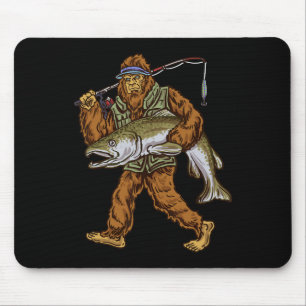 Koning Zalm Vissen Forel Jagen Bigfoot Visser Muismat