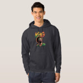 Koning – Zwarte trots Rasta kleurenontwerp Hoodie (Voorkant volledig)
