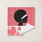 KONINGE COLLECTIE-dames OPLAPPEN Bad Handdoek (Wasdoekje)