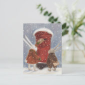 Koningen die hun kerstbrief posteren briefkaart (Staand voorkant)