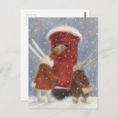 Koningen die hun kerstbrief posteren briefkaart (Voorkant / Achterkant)