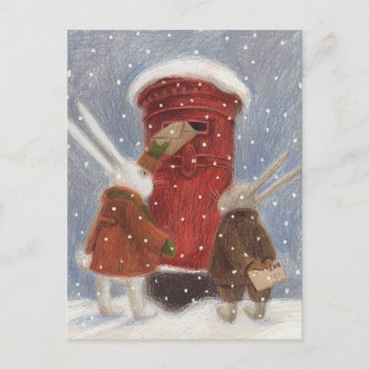 Koningen die hun kerstbrief posteren briefkaart (Voorkant)