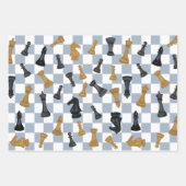 Koningen en koninginnen Schaakmeesterspel Inpakpapier Vel (Voorkant)