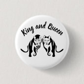 Koningen en koninginnen Zwarte Leeuw en Leeuwin Ronde Button 3,2 Cm (Voorkant)
