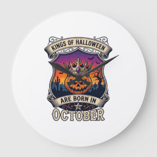 Koningen Halloween Worden Geboren Oktober Kroon Po Grote Klok
