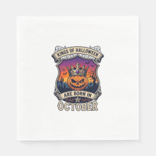 Koningen Halloween Worden Geboren Oktober Kroon Po Servet