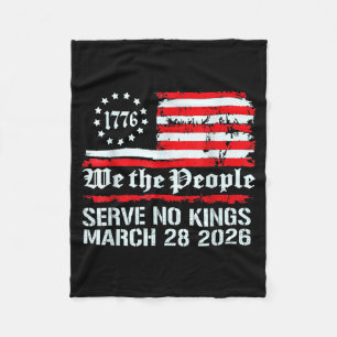 Koningen in Amerika 28 maart 2026 Koninginnedag gr Fleece Deken