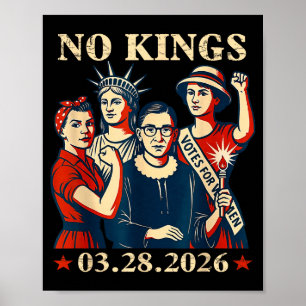 Koningen in Amerika 28 maart 2026 Koningsdag grapp Poster