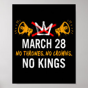 Koningen marcheren 28 2026 tronen kronen grappige  poster