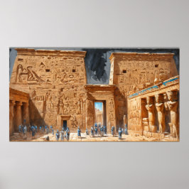 Koningen van het Oude Egypte Dendera Tempel Poster