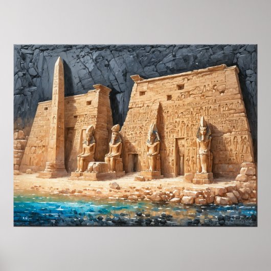 Koningen van het Oude Egypte Dendera Tempel Poster (Voorkant)