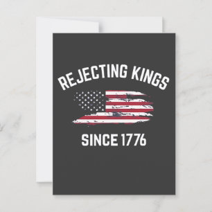 Koningen verwerpen sinds 1776 4 juli briefkaart