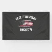 Koningen verwerpen sinds 1776 4 juli  spandoek (Horizontaal)