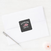 Koningen verwerpen sinds 1776 4 juli vierkante sticker (Envelop)