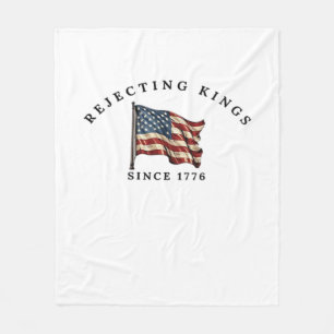 Koningen verwerpen sinds 1776 Amerika Fleece Deken