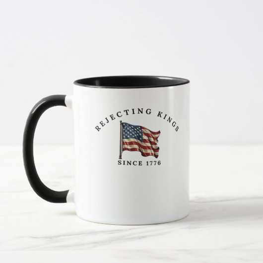 Koningen verwerpen sinds 1776 Amerika Mok (Links)