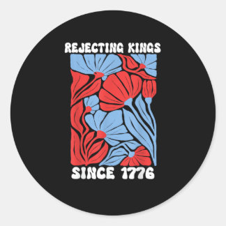Koningen verwerpen sinds 1776 Geen koningen in Ame Ronde Sticker
