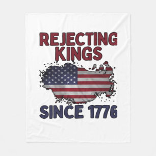 Koningen verwerpen sinds 1776 Klassieke Retro Stij Fleece Deken