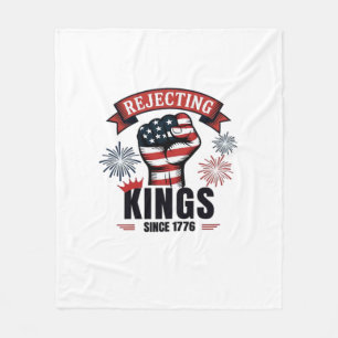 Koningen verwerpen sinds 1776 Patriotische Estheti Fleece Deken