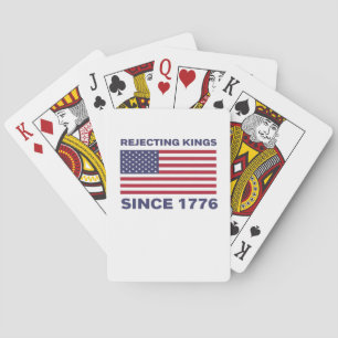 Koningen verwerpen sinds 1776 Protest Klassieke Ve Pokerkaarten