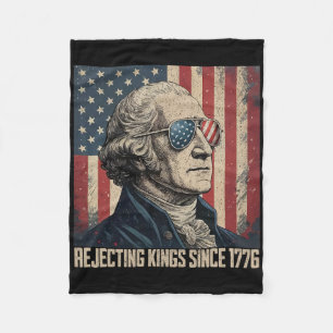 Koningen verwerpen sinds 1776 Usa Vlag 4 Juli Fleece Deken