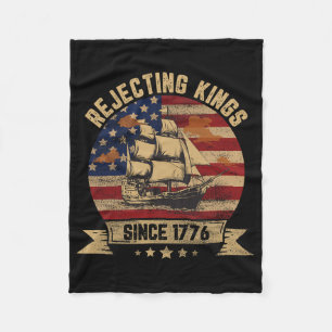 Koningen verwerpen sinds 1776 Vintage Patriotisch Fleece Deken