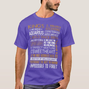 Koningen worden geboren in aquarius op zaterdag ja t-shirt
