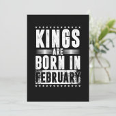 Koningen worden geboren in februari feb. kaart (Staand voorkant)