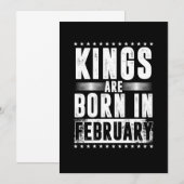 Koningen worden geboren in februari feb. kaart (Voorkant / Achterkant)