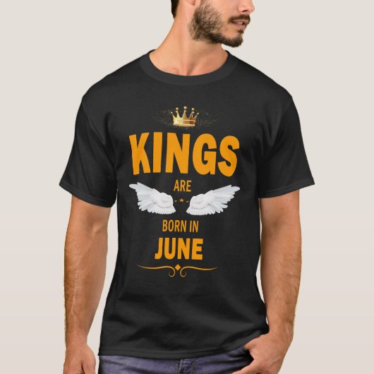 Koningen worden geboren in juni t-shirt (Voorkant)