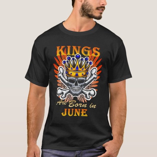 Koningen worden geboren in juni t-shirt (Voorkant)