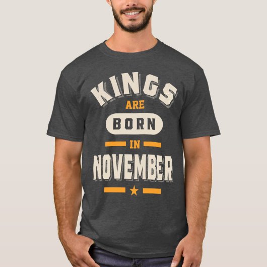 Koningen worden geboren in november jl. t-shirt (Voorkant)