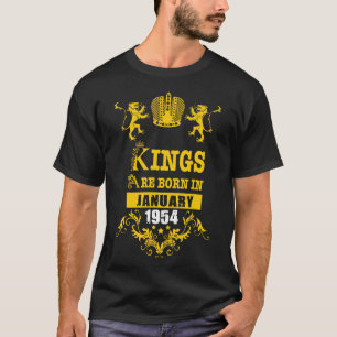 Koningen zijn geboren in januari 1954 t-shirt