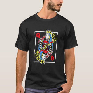 Koningenkaarten met blauwdruk op het afspelen van t-shirt