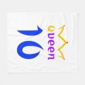 Koningin 10 fleece deken (Voorkant (Horizontaal))