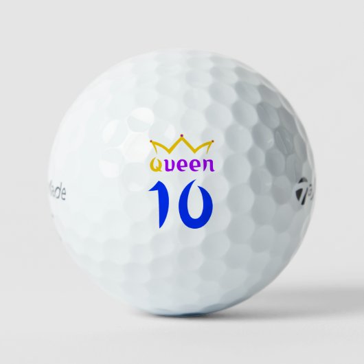 Koningin 10 golfballen (Voorkant)