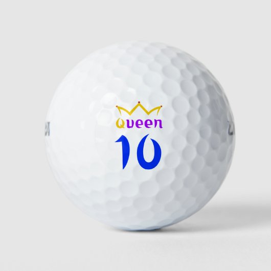Koningin 10 golfballen (Voorkant)