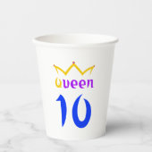 Koningin 10 papieren bekers (Voorkant)