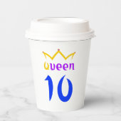 Koningin 10 papieren bekers (Voorkant)