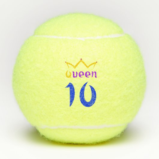 Koningin 10 tennisballen (Voorkant)