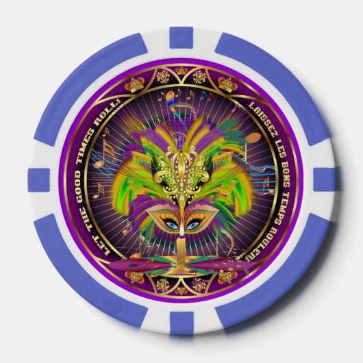 Koningin 2 Mardi Gras gooien krijgen 500 Pokerchips (Voorkant)