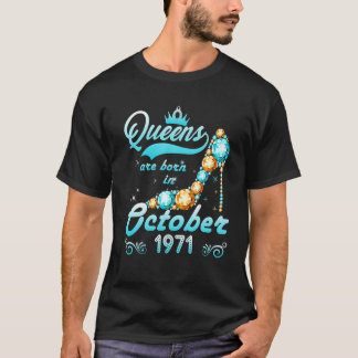 koningin 50e verjaardag gift Queens wordt geboren T-shirt
