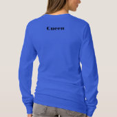 Koningin aangepaste tekst kroon afbeelding diepe k t-shirt (Achterkant)