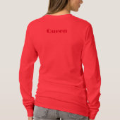 Koningin aangepaste tekst kroon afbeelding dieprod t-shirt (Achterkant)